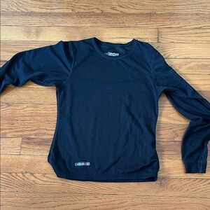 Black Long Sleeve polar max thermal Shirt youth xs